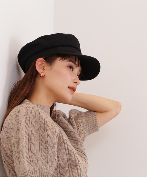 NATURAL BEAUTY BASIC(ナチュラルビューティーベーシック)の「ウインターマリンキャスケット(キャスケット・レディース・ブラック/ブラウン・FREE)」の1枚目の写真