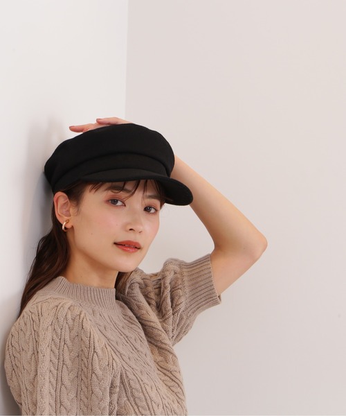 NATURAL BEAUTY BASIC(ナチュラルビューティーベーシック)の「ウインターマリンキャスケット(キャスケット・レディース・ブラック/ブラウン・FREE)」の3枚目の写真
