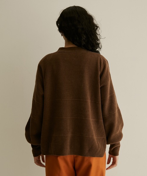 SALON adam et rope'（サロン アダム エ ロペ）の「Vネックリブカーディガン-CreamyCotton /クリーミーコットン-（カーディガン/ボレロ・レディース・ダークグリーン/ブラウン/モスグリーン/ブラック系その他/ホワイト系その他2/ピンク系その他2・FREE）」の19枚目の写真