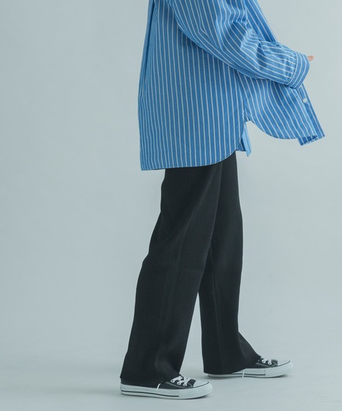 FORK&SPOON（フォークアンドスプーン）の「FORK&SPOON　リブニットパンツ（その他パンツ・レディース・アイボリー/グリーン/ブラック・2/1）」の2枚目の写真