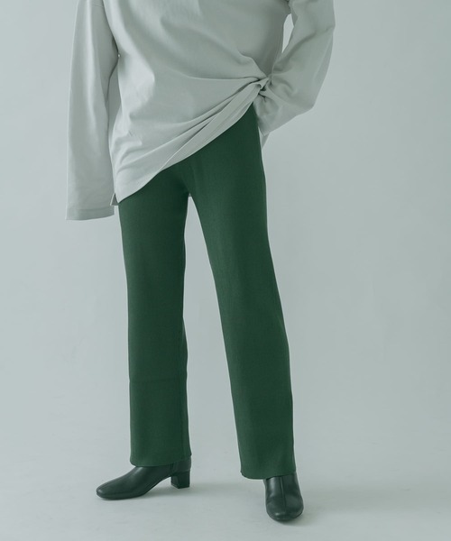 FORK&SPOON（フォークアンドスプーン）の「FORK&SPOON　リブニットパンツ（その他パンツ・レディース・アイボリー/グリーン/ブラック・2/1）」の17枚目の写真