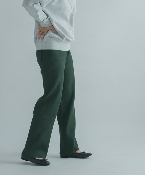 FORK&SPOON（フォークアンドスプーン）の「FORK&SPOON　リブニットパンツ（その他パンツ・レディース・アイボリー/グリーン/ブラック・2/1）」の22枚目の写真