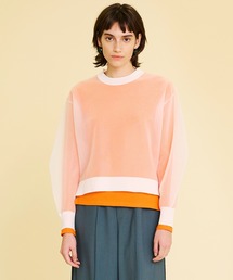 LANVIN en Bleu（ランバンオンブルー）の「レイヤードカラーインナーニット（ニット/セーター）」