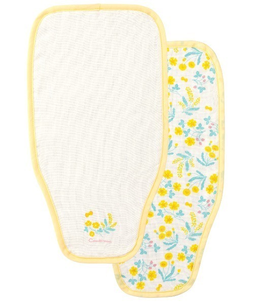 combimini(コンビミニ)の「やわらか汗取りガーゼ2枚組(花)(その他ベビー用品・キッズ・イエロー・F)」の1枚目の写真