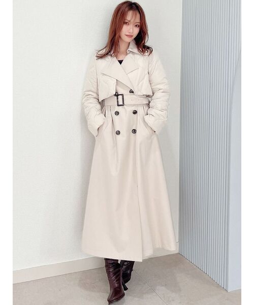 RESEXXY（リゼクシー）の「パフジャケットレイヤードコート（トレンチコート・レディース・アイボリー/ブラウン/ブラック・FREE）」の13枚目の写真