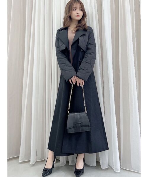 RESEXXY（リゼクシー）の「パフジャケットレイヤードコート（トレンチコート・レディース・アイボリー/ブラウン/ブラック・FREE）」の16枚目の写真