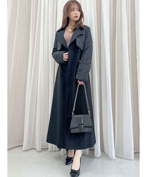 RESEXXY（リゼクシー）の「パフジャケットレイヤードコート（トレンチコート・レディース・アイボリー/ブラウン/ブラック・FREE）」の17枚目の写真