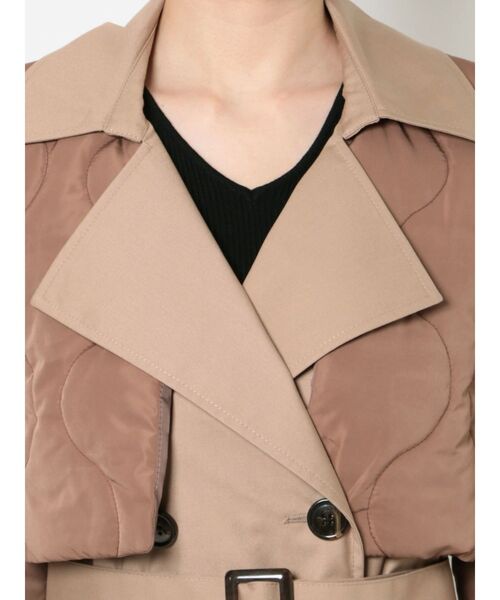 RESEXXY（リゼクシー）の「パフジャケットレイヤードコート（トレンチコート・レディース・アイボリー/ブラウン/ブラック・FREE）」の22枚目の写真