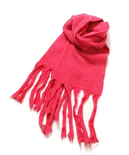 LE CIEL BLEU（ルシェルブルー）の「ループヤーンニットストール / Loop Yarn Knit Stole（ストール/ショール・レディース・ベージュ/ブルー/ピンク・36）」の11枚目の写真