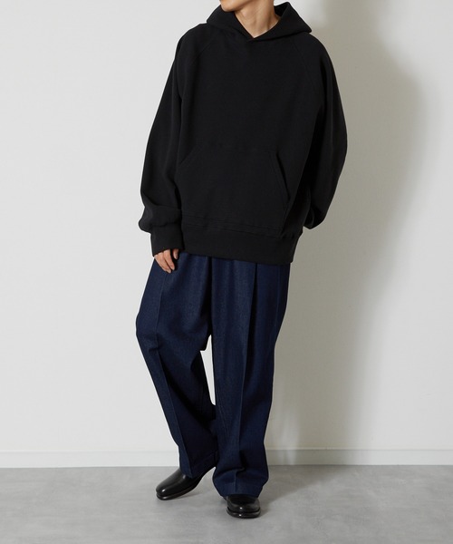 KIIT（キート）の「KIIT キート / HEAVY TEREKO HOODIE TOPS フーディートップス パーカー / KIO-T95-002（パーカー・メンズ・ブラック/杢グレー/ベージュ・2/1/3）」の9枚目の写真