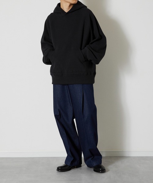 KIIT（キート）の「KIIT キート / HEAVY TEREKO HOODIE TOPS フーディートップス パーカー / KIO-T95-002（パーカー・メンズ・ブラック/杢グレー/ベージュ・2/1/3）」の5枚目の写真