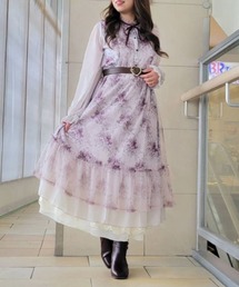 axes femme（アクシーズファム）の「フラワープリントチュール