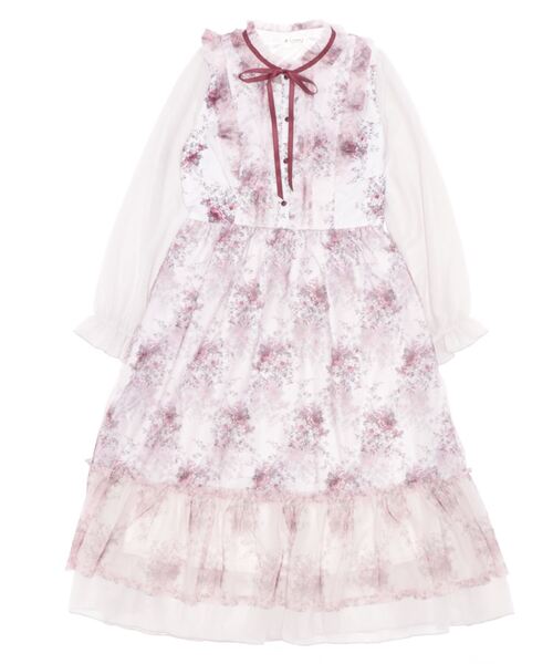 axes femme（アクシーズファム）の「フラワープリントチュール