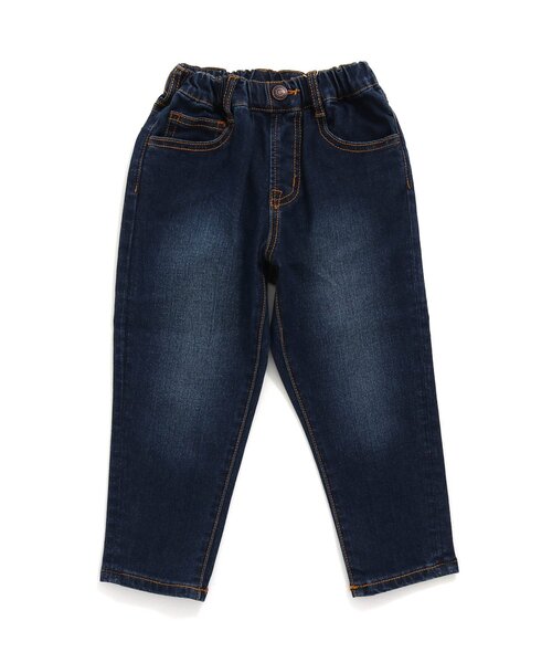 BREEZE(ブリーズ)の「STANDARDデニム 10分丈_ストレッチ(デニムパンツ・キッズ・ブルー/ネイビー・130/110/140/100/90/150/120)」の1枚目の写真