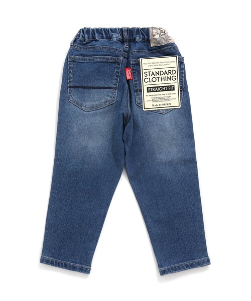 BREEZE(ブリーズ)の「STANDARDデニム 10分丈_ストレッチ(デニムパンツ・キッズ・ブルー/ネイビー・130/110/140/100/90/150/120)」の3枚目の写真
