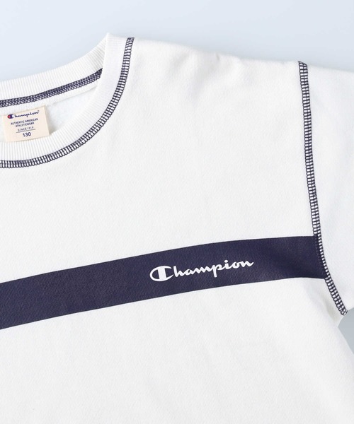 Champion(チャンピオン)の「【Champion】ラインクルースウェット(スウェット・キッズ・ブルー/ホワイト・105/120/130/140)」の5枚目の写真
