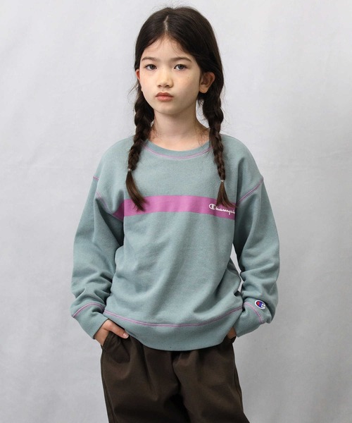 Champion(チャンピオン)の「【Champion】ラインクルースウェット(スウェット・キッズ・ブルー/ホワイト・105/120/130/140)」の21枚目の写真