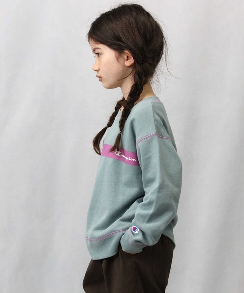 Champion(チャンピオン)の「【Champion】ラインクルースウェット(スウェット・キッズ・ブルー/ホワイト・105/120/130/140)」の20枚目の写真