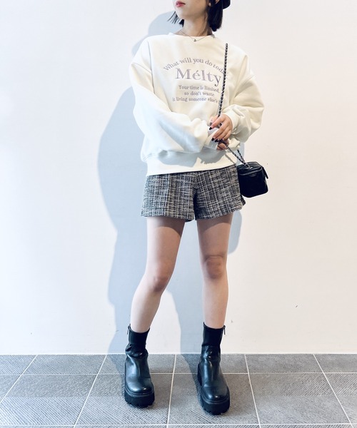 one way(ワンウェイ)の「ピンタックハーフパンツ(その他パンツ・レディース・ブラック/ダークグレー・FREE)」の14枚目の写真