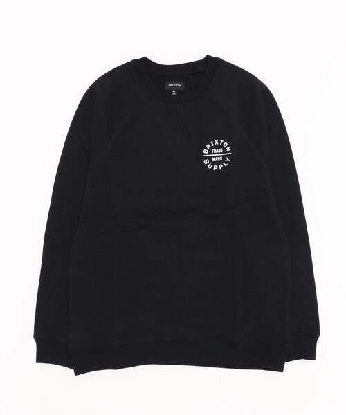 BRIXTON(ブリクストン)の「【BRIXTON】OATH V CREW(スウェット・メンズ・ライトグレー/ブラック・MEDIUM/LARGE)」の1枚目の写真