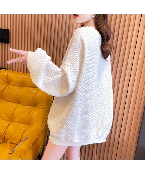 PRIVATE  BEACH（プライベートビーチ）の「ロゴ刺繍オーバーサイズトレーナー（スウェット・レディース・ブラック/ホワイト・LL/L/M）」の5枚目の写真