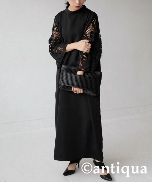 antiqua(アンティカ)の「2wayプリーツバッグ(クラッチバッグ・レディース・ブラック・FREE)」の14枚目の写真