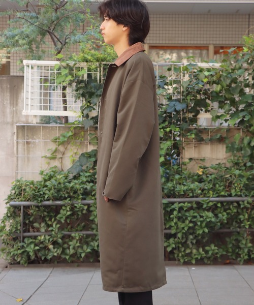 ROOPTOKYO（ループトウキョウ）の「ポリピーチ×GC リバーシブル ロングコート チェック ステンカラーコート（ステンカラーコート・メンズ・オリーブ/ベージュ/ブラック・M/L）」の19枚目の写真