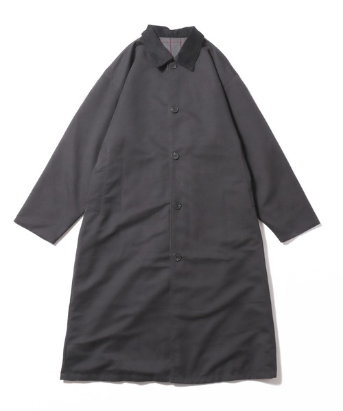 ROOPTOKYO（ループトウキョウ）の「ポリピーチ×GC リバーシブル ロングコート チェック ステンカラーコート（ステンカラーコート・メンズ・オリーブ/ベージュ/ブラック・M/L）」の8枚目の写真