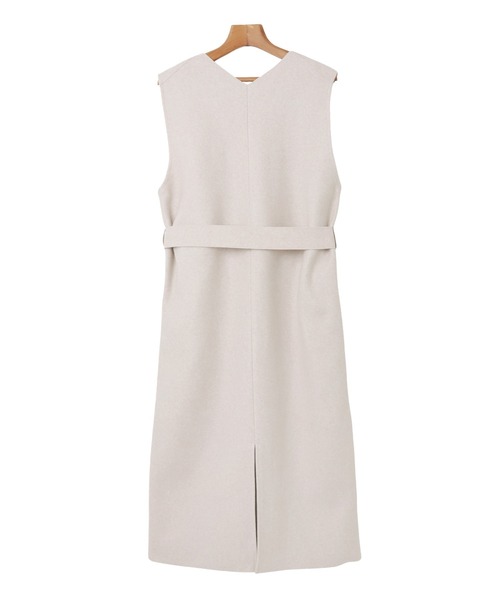 andme（アンドミー）の「起毛ダブルフェイスVネックワンピース（ジャンパースカート・レディース・チャコールグレー/ライトグレー/アイボリー/ラベンダー・S/M）」の5枚目の写真