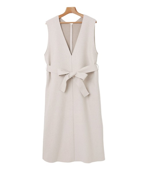 andme（アンドミー）の「起毛ダブルフェイスVネックワンピース（ジャンパースカート・レディース・チャコールグレー/ライトグレー/アイボリー/ラベンダー・S/M）」の12枚目の写真