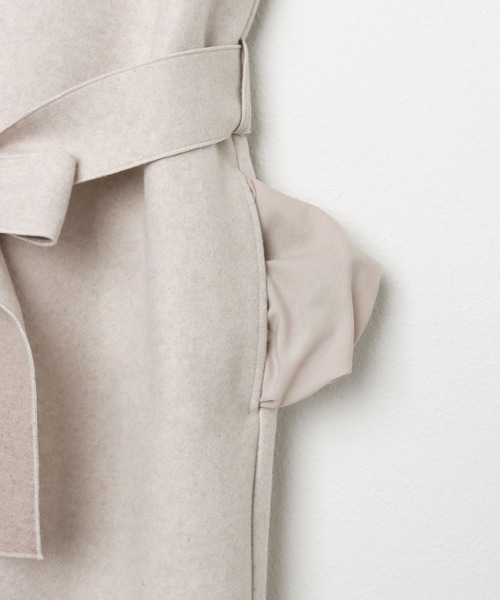 andme（アンドミー）の「起毛ダブルフェイスVネックワンピース（ジャンパースカート・レディース・チャコールグレー/ライトグレー/アイボリー/ラベンダー・S/M）」の20枚目の写真