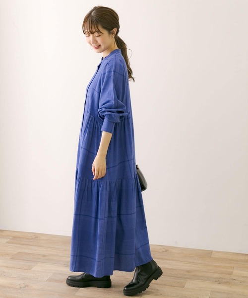 R❣️ アンサンブルチェックワンピース Ｆサイズ シアーチェックアンサンブルワンピース[品番：MKSW0061228
