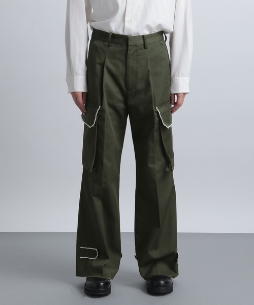 HARE(ハレ)の「ワイドフレアM47トラウザー(HARE)(カーゴパンツ・メンズ・ブラック/グリーン・SMALL/MEDIUM)」の13枚目の写真