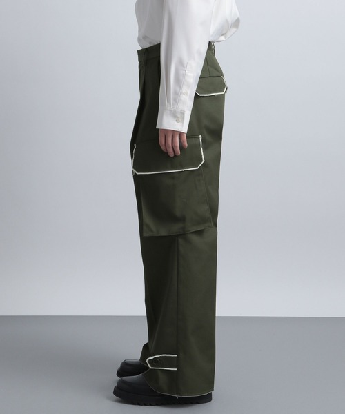 HARE(ハレ)の「ワイドフレアM47トラウザー(HARE)(カーゴパンツ・メンズ・ブラック/グリーン・SMALL/MEDIUM)」の14枚目の写真