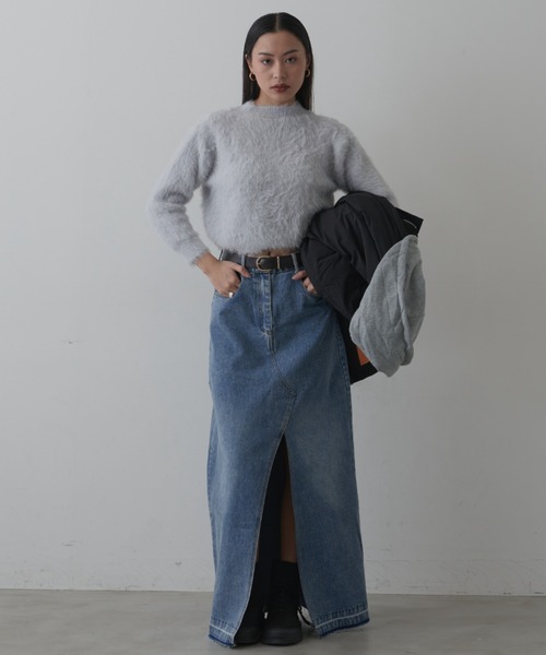 FIG&VIPER（フィグアンドバイパー）の「シャギークロップドニット（ニット/セーター・レディース・グレー/ホワイト・FREE）」の19枚目の写真