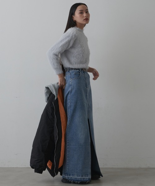 FIG&VIPER（フィグアンドバイパー）の「シャギークロップドニット（ニット/セーター・レディース・グレー/ホワイト・FREE）」の20枚目の写真