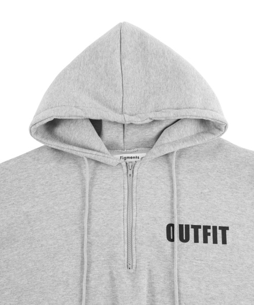 Figments（フィグメンツ）の「【裏起毛】OUTFITハーフジップパーカー（パーカー・レディース・ブラック/グレー・FREE）」の13枚目の写真