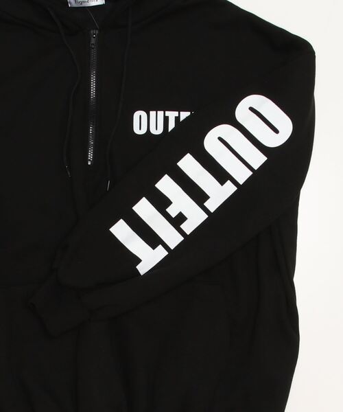 Figments（フィグメンツ）の「【裏起毛】OUTFITハーフジップパーカー（パーカー・レディース・ブラック/グレー・FREE）」の14枚目の写真