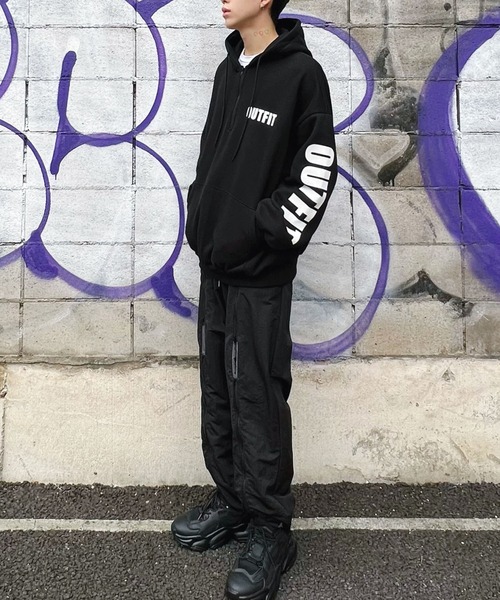 Figments（フィグメンツ）の「【裏起毛】OUTFITハーフジップパーカー（パーカー・レディース・ブラック/グレー・FREE）」の19枚目の写真