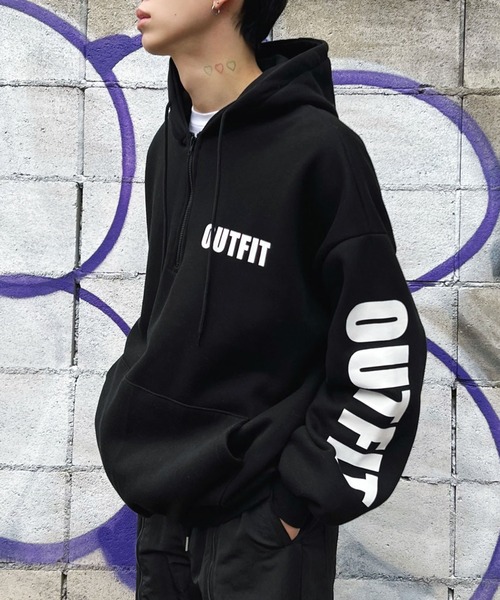 Figments（フィグメンツ）の「【裏起毛】OUTFITハーフジップパーカー（パーカー・レディース・ブラック/グレー・FREE）」の20枚目の写真