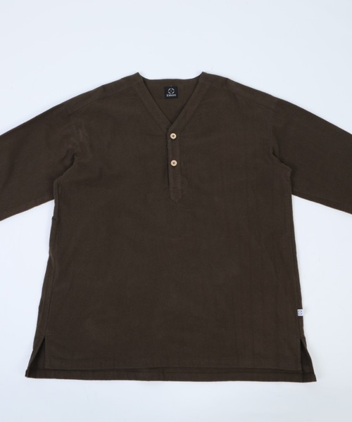 S'more(スモア)の「V NECK SLEEPING SHIRTS(シャツ/ブラウス・レディース・ベージュ/ブラウン/ホワイト/カーキ/グレー・SMALL/MEDIUM/LARGE/X-LARGE)」の3枚目の写真