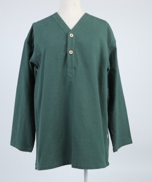 S'more(スモア)の「V NECK SLEEPING SHIRTS(シャツ/ブラウス・レディース・ベージュ/ブラウン/ホワイト/カーキ/グレー・SMALL/MEDIUM/LARGE/X-LARGE)」の5枚目の写真