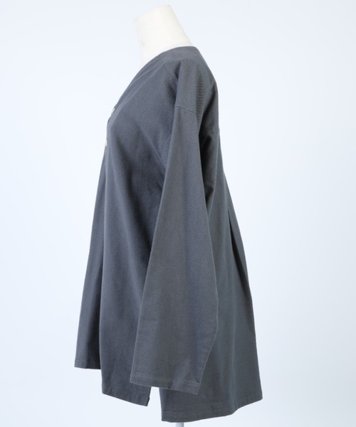 S'more(スモア)の「V NECK SLEEPING SHIRTS(シャツ/ブラウス・レディース・ベージュ/ブラウン/ホワイト/カーキ/グレー・SMALL/MEDIUM/LARGE/X-LARGE)」の18枚目の写真