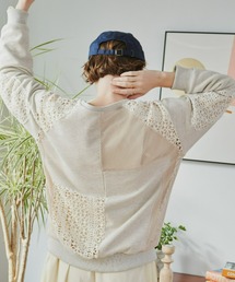 レースパッチワークスウェット