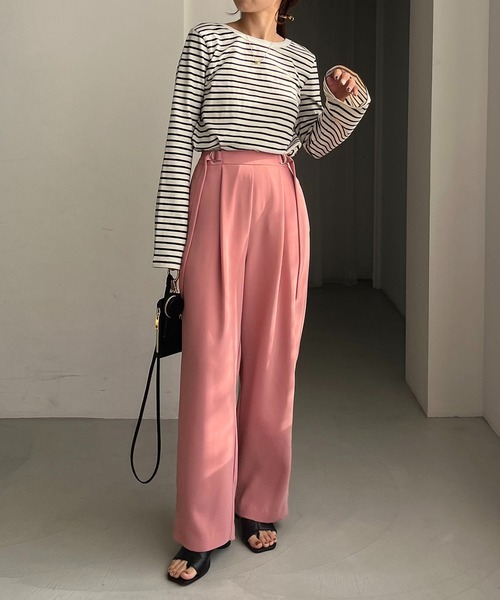 CAPRICIEUX LE'MAGE(カプリシューレマージュ)の「Wベルトストレートパンツ(その他パンツ・レディース・ブラック/ミント/ピンク/ホワイト系その他・36/38)」の12枚目の写真