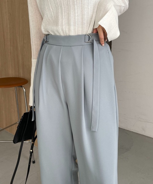 CAPRICIEUX LE'MAGE(カプリシューレマージュ)の「Wベルトストレートパンツ(その他パンツ・レディース・ブラック/ミント/ピンク/ホワイト系その他・36/38)」の22枚目の写真