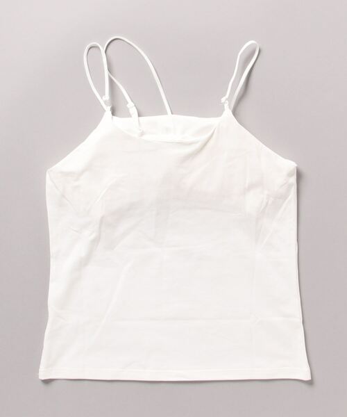 Shelly island（シェリーアイランド）の「アシメストラップカップ付きキャミ（キャミソール・レディース・ブラック/ホワイト・FREE）」の10枚目の写真