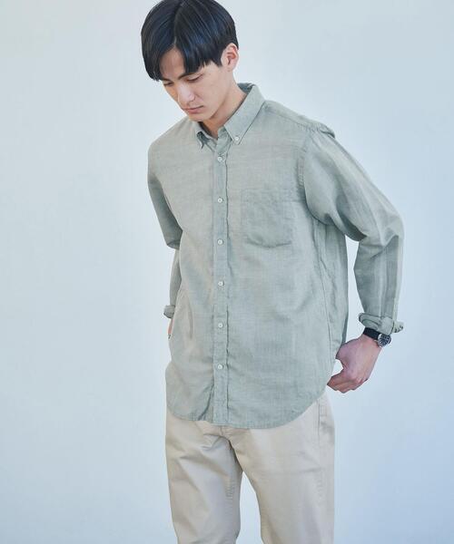 green label relaxing（グリーンレーベルリラクシング）の「イージーリネン ボタンダウン シャツ OVLG（シャツ/ブラウス・メンズ・ライトブルー/ホワイト/ケリー・S/M/L/XL/XXL）」の3枚目の写真