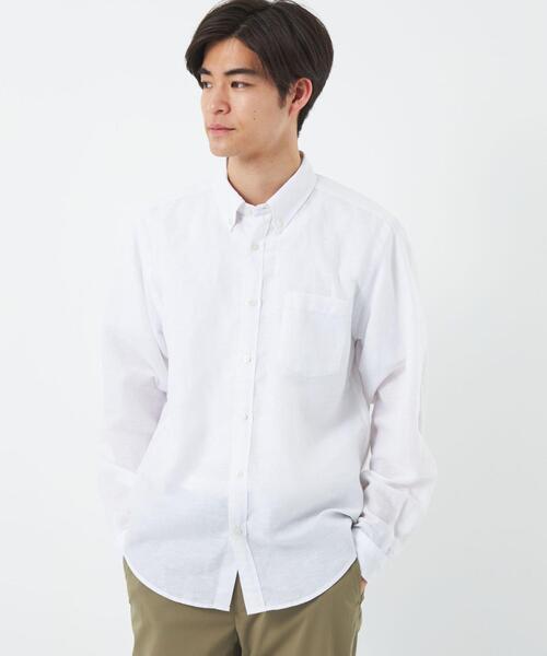 green label relaxing（グリーンレーベルリラクシング）の「イージーリネン ボタンダウン シャツ OVLG（シャツ/ブラウス・メンズ・ライトブルー/ホワイト/ケリー・S/M/L/XL/XXL）」の2枚目の写真