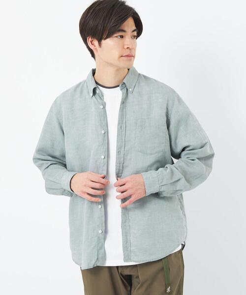 green label relaxing（グリーンレーベルリラクシング）の「イージーリネン ボタンダウン シャツ OVLG（シャツ/ブラウス・メンズ・ライトブルー/ホワイト/ケリー・S/M/L/XL/XXL）」の7枚目の写真